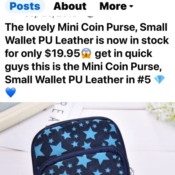 Sport Star Pattern Crossbody Bag. 4 x 6 - Picture 5 of 5